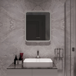 Зеркало MIXLINE "Стив-3" 600*700 (ШВ) сенсорный выключатель, часы + подогрев
