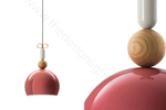 Pendant design lamp  Bon Ton Т1B1 (Red) by YUUE Design Studio