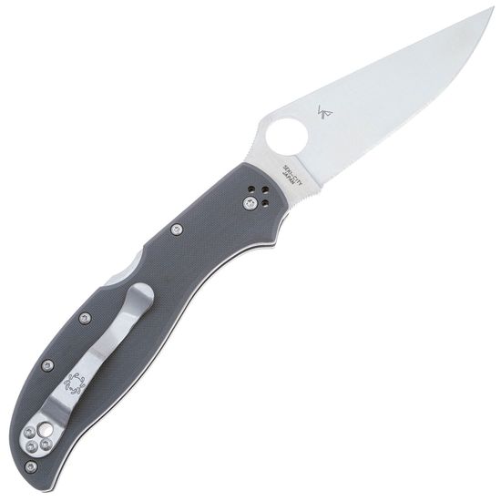 Spyderco SC258GPGYCW Stretch 2 XL Lockback - складной нож, рукоять G10, клинок CPM CRU-WEAR