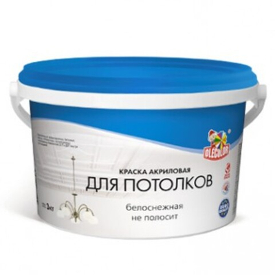Краска водно-дисперсионная для потолков 1,0кг OLECOLOR