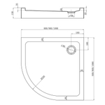 Душ. поддон Veconi TZ51 Арт. TZ51B-90-C5 Акриловый (900x900x150, черный, полукруглый)
