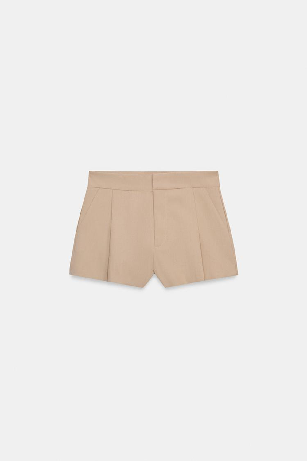 ZARA ШОРТЫ С ЗАЩИПАМИ, РЫЖЕВАТО-КОРИЧНЕВЫЙ