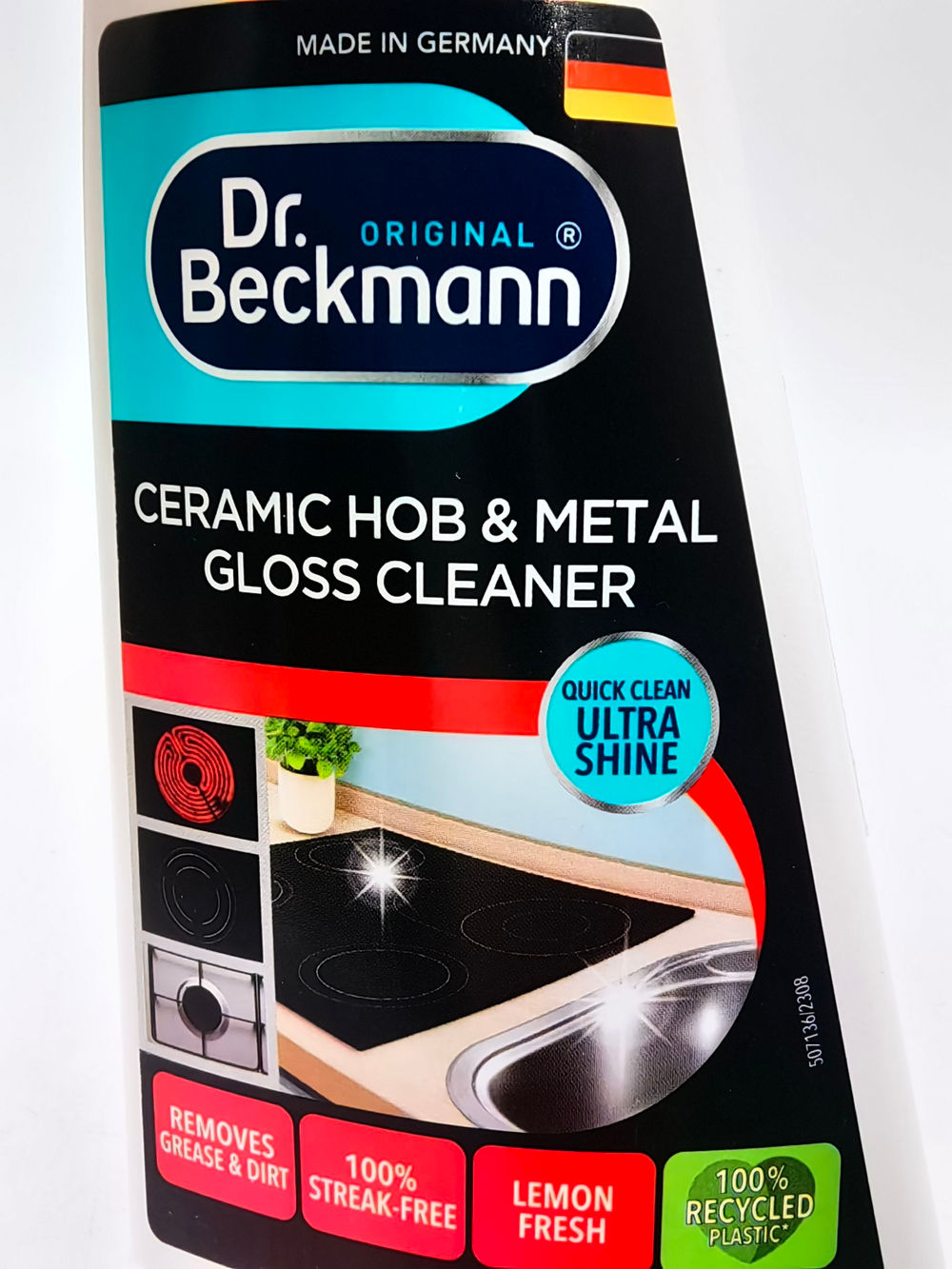 Чистящее средство спрей Dr. Beckmann для стеклокерамики и нержавеющей стали, лимонный фрэш, 250 мл (Германия)