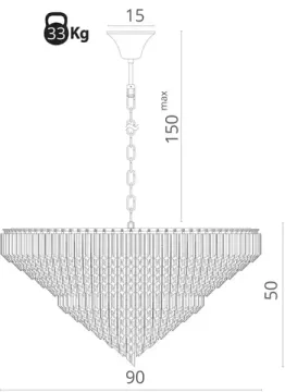 Люстра подвесная 16*E14 1683/01 LM-16 золото Frizzante Divinare