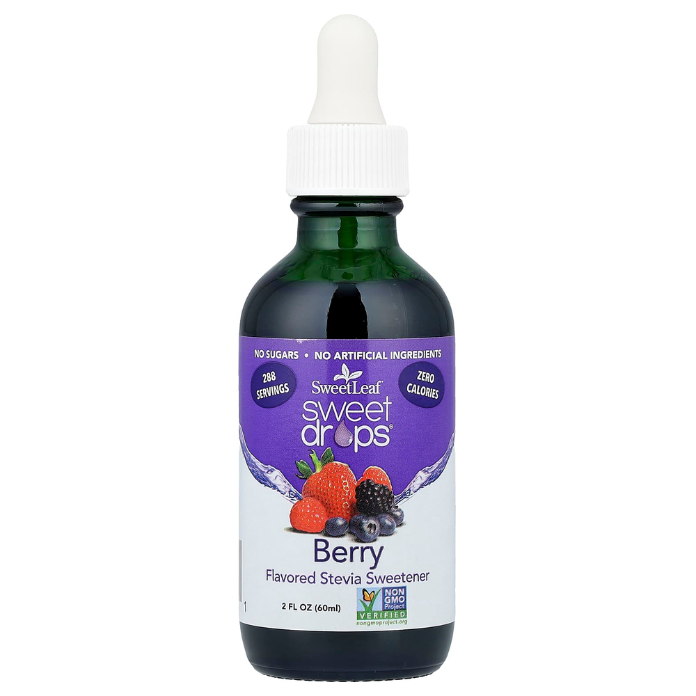SweetLeaf Stevia, Sweet Drops, ягодный, 60 мл (2 жидк. Унции)