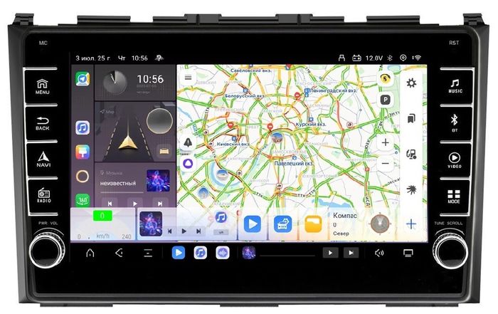 Магнитола для Honda CR-V 2006-2012 - Kuberg OL-9640 (кнопки и крутилки) Android 13, Быстрая, CarPlay, 4G SIM-слот
