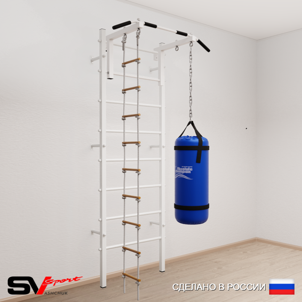 Шведская стенка Sv Sport усиленная 6111 (Турник стандарт/Лестница/Цепь/Мешок 15кг)