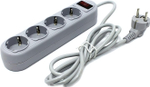 Фильтр сетевой Defender ES Lite 1,8 м grey (4 розетки)