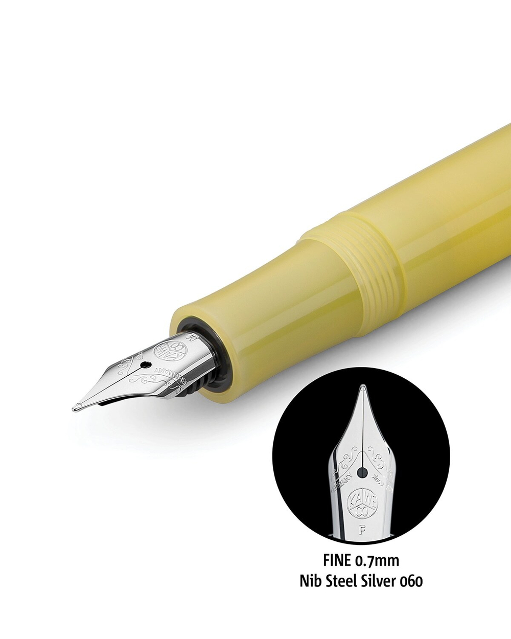 Перьевая ручка Kaweco FROSTED Sport Sweet Banana (10001834) F 0.7 мм, банановый корпус