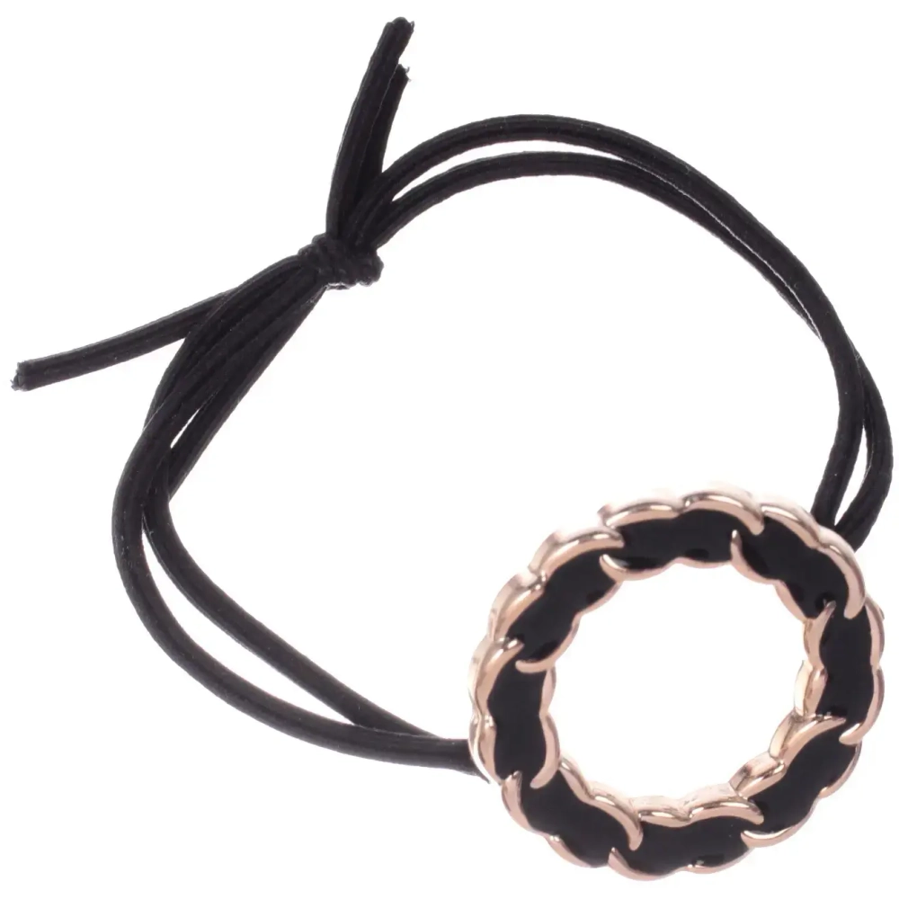 Резинка для волос 1шт «Кокетка - Aks Bambina chain», круг, микс 2 цвета, d-5см