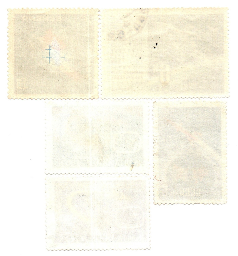 Марки Космос 5 шт. Спутники 1960-61-62 гг. XF