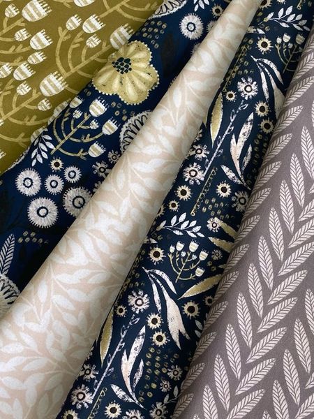 ПОЛНОЧНЫЕ ЦВЕТЫ #7, 100% хлопок Handmade Fabrics 8