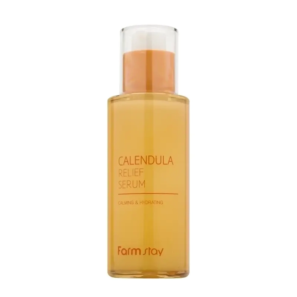 Успокаивающая сыворотка с экстрактом календулы FarmStay Calendula Relief Serum Срок март 2027