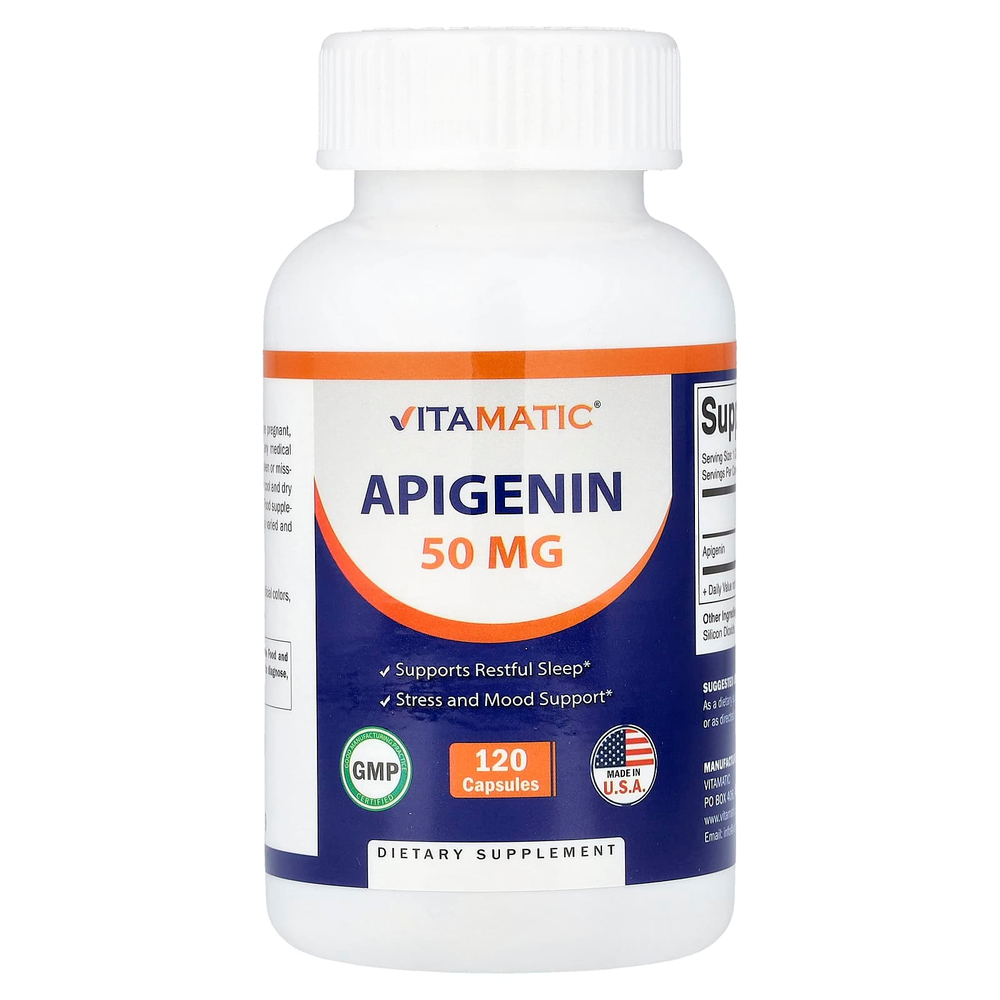 Vitamatic, Апигенин, 50 мг, 120 капсул