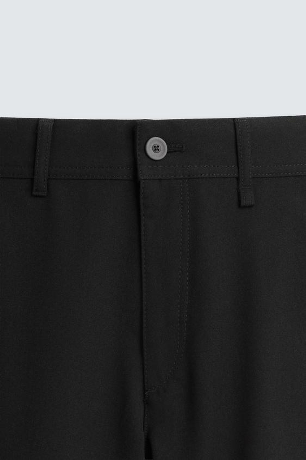 ZARA БРЮКИ ЧИНОС ИЗ КОМФОРТНОЙ РЕЛЬЕФНОЙ ТКАНИ, ЧЕРНЫЙ