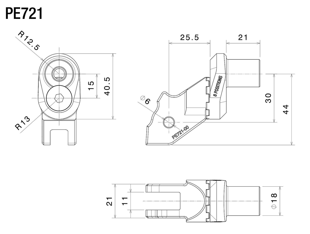 PE721 RIZOMA ADJUSTABLE PEG ECCENTRIC MOUNT KIT (DVL V4)