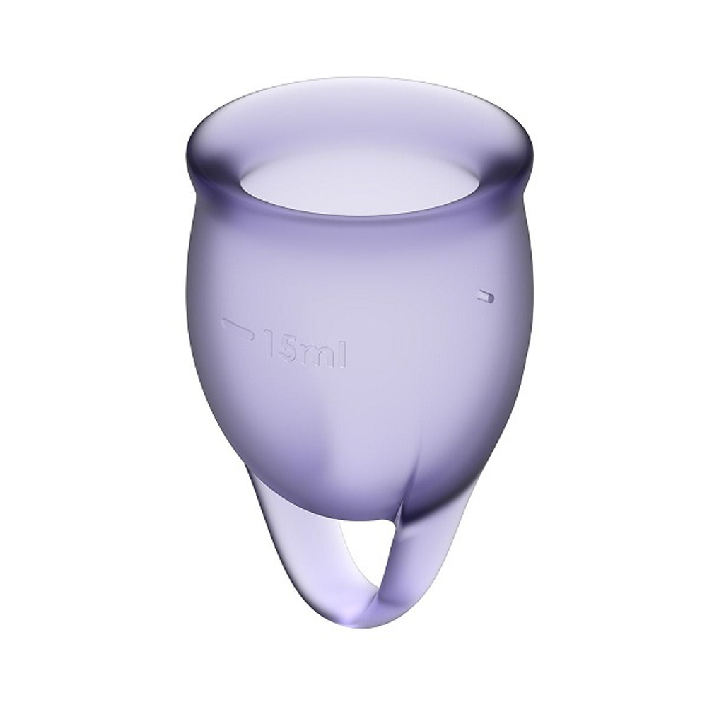 Набор фиолетовых менструальных чаш Satisfyer Feel confident Menstrual Cup