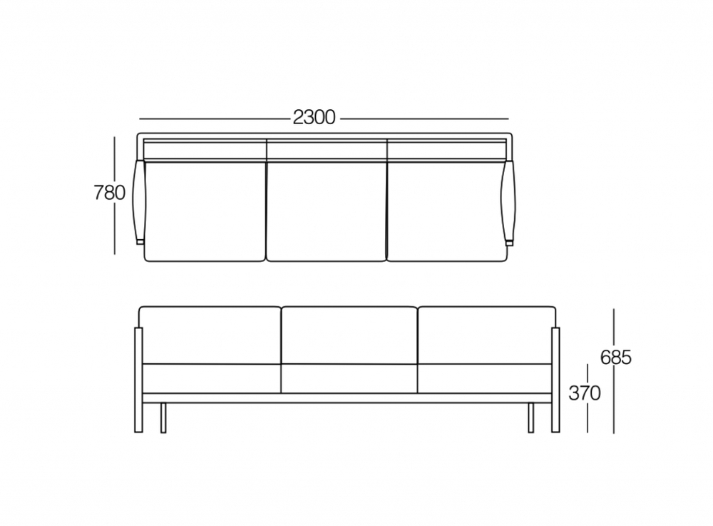 Диван трехместный Papatya Loca Sofa LS 03