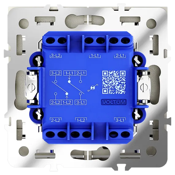 Переключатель проходной двухклавишный с подсветкой Voltum S70 Шелк VLS020404