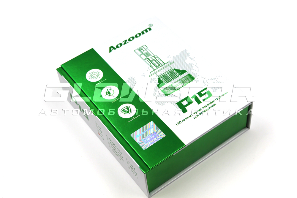 Aozoom P15 H8/H11 с вентилятором, 12V 85W 10000Lm (комплект, 2шт)
