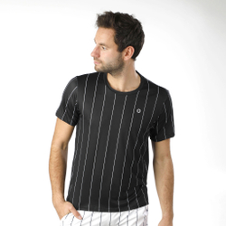 Мужское теннисное поло Tennis-Point Stripes T-Shirt Special Edition Men - Black, White
