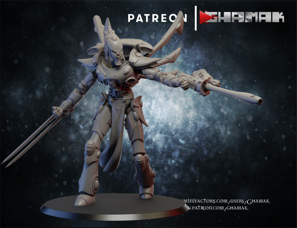 Aeldari Craftworlds Wraithguard Призрачный Страж №5 миниатюра для dnd, днд, pathfinder, фентези, Настольная игра, НРИ, Варгейм, РПГ