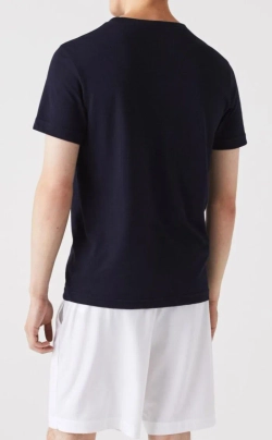 Теннисная футболка Lacoste SPORT 3D Print Crocodile Breathable Jersey - navy blue/white