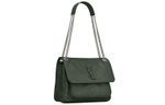 SAINT LAURENT Niki Cow Leather Hobo Bag, Crossbody Bag, Shoulder Bag Women"s Dark Green