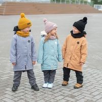 Парка утепленная "Светлый деним"