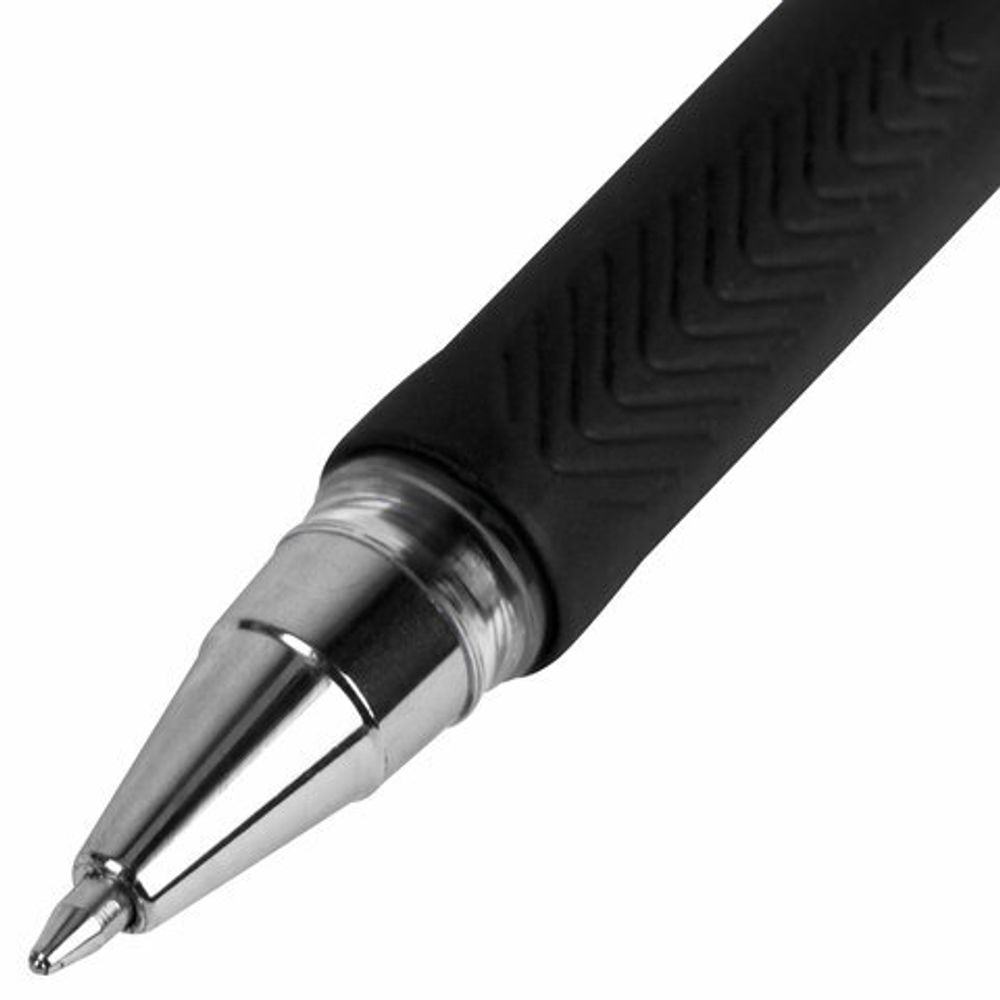 Ручка шариковая BRAUBERG "BP-GT", 1шт, ЧЕРНАЯ, корпус прозрачный, евронаконечник 0,7 мм, линия письма 0,35 мм, 144006