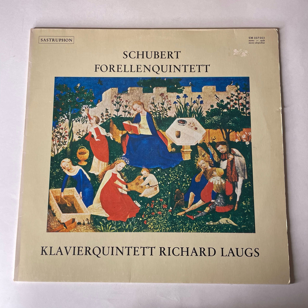 Винтажная виниловая пластинка LP Schubert Шуберт, Klavierquintett Richard Laugs, Forellenquintett (Германия 1977)