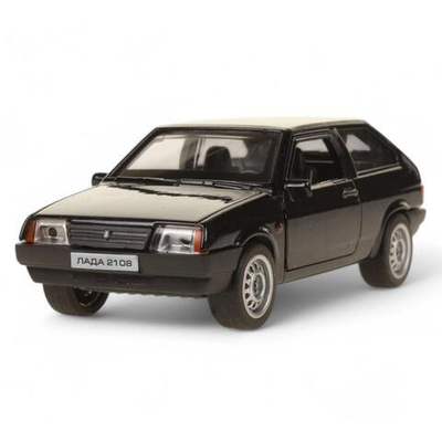 Модель ин. мет. "Lada -2108 Спутник" 12см. откр. двери, багажник, черный коробка 2108-12-BK (Технопарк)