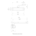 Доводчик дверной DC20-3 (DC-203) WH до 65 кг (белый)