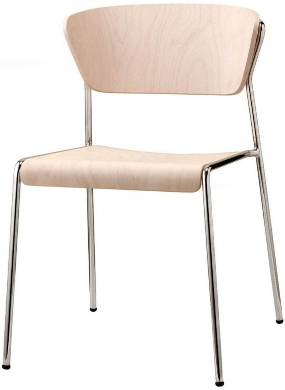 Стул деревянный Scab Design Lisa Wood, хром, беленый бук