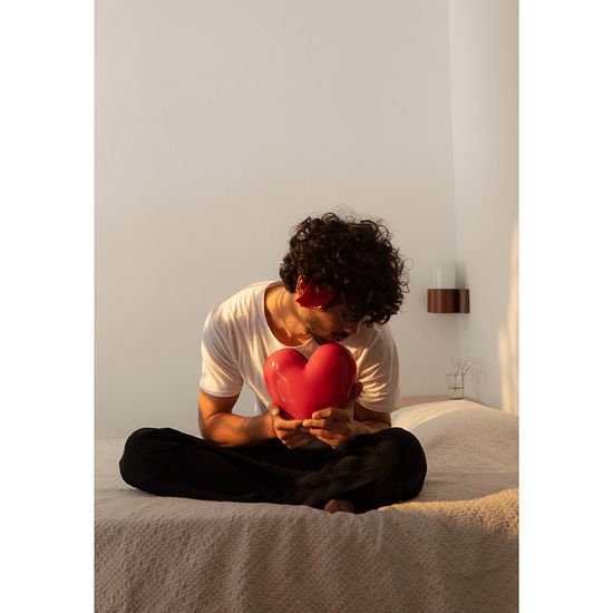 Ваза для цветов love, 15,5 см, красная