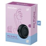 Воздушный клиторальный стимулятор с вибрацией Satisfyer Pro To Go 3, черный