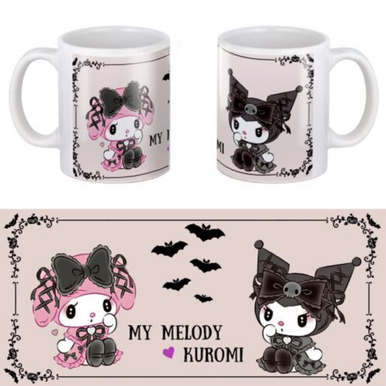 Кружка керамическая Kuromi and My melody Куроми и Май Мелоди готические, 330 мл