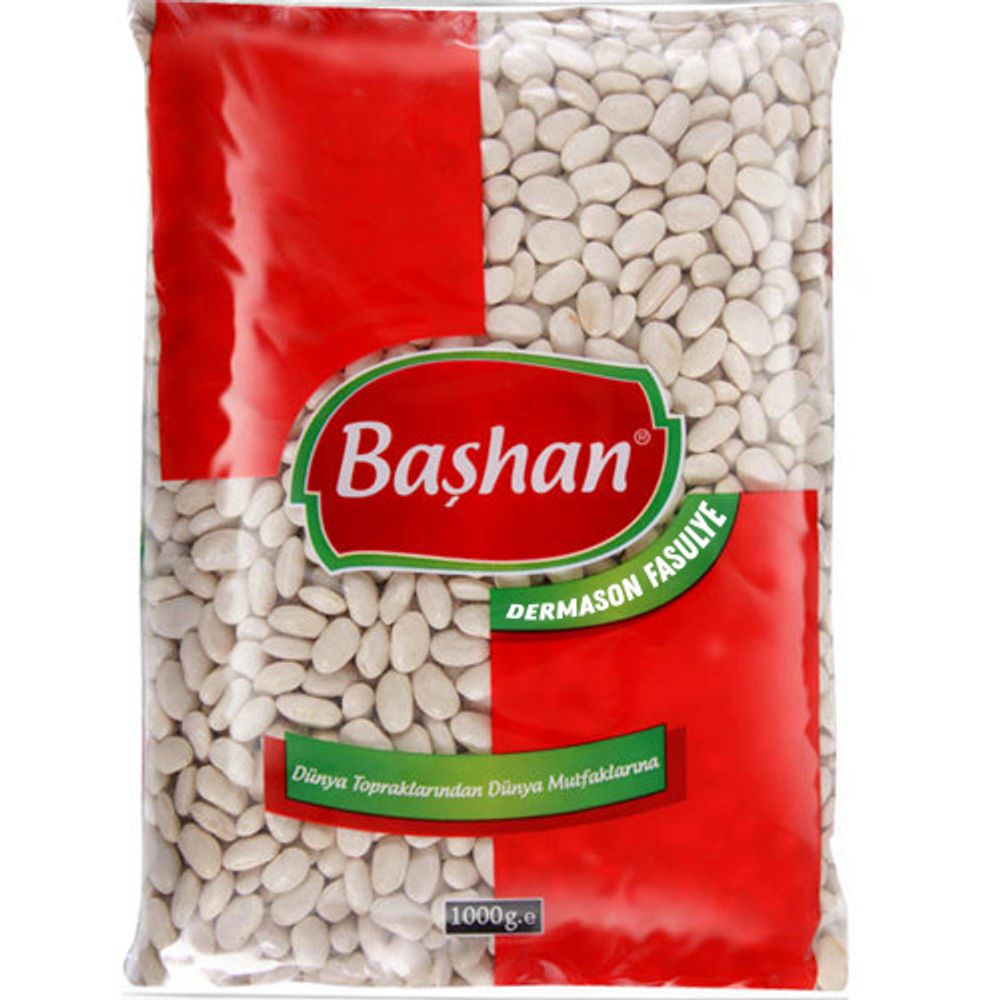 Фасоль белая Bashan Dermason 9 мм 1 кг, 2 шт