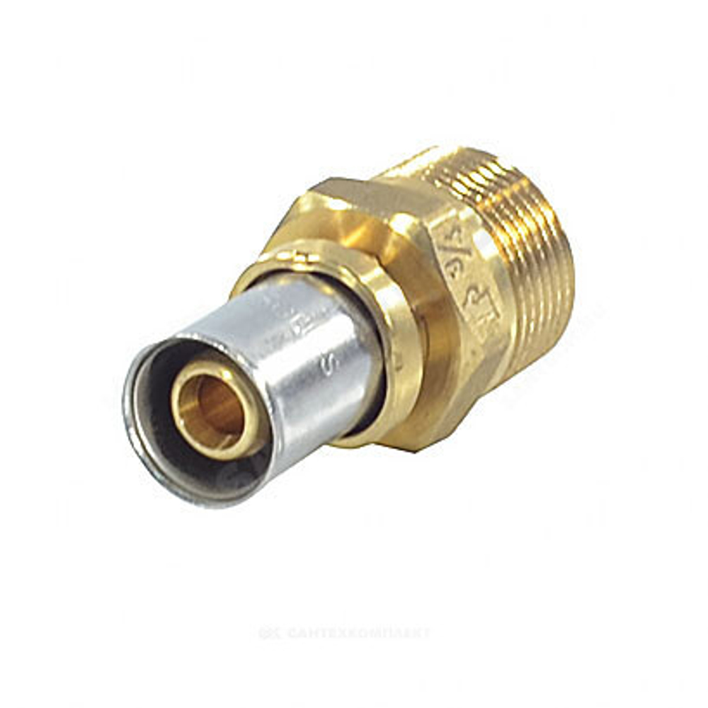 Муфта для МП/PE-X труб латунь пресс Дн 26х3/4" НР RM107 Giacomini RM107Y049