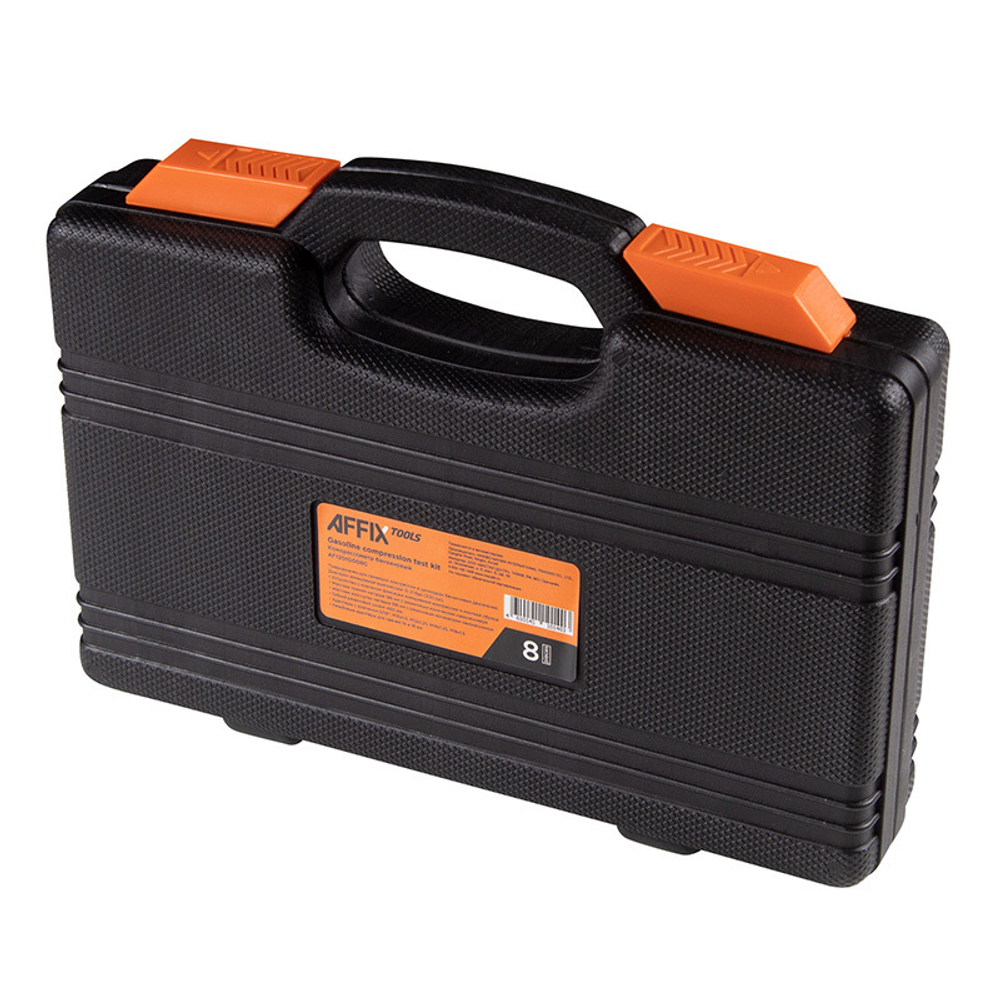 AFFIX (AF12010008C) Компрессометр бензиновый, 0-20 атм, кейс, 8 предметов
