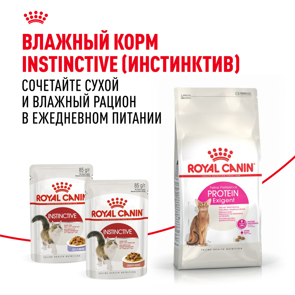 Royal Canin Protein Exigent Корм сухой сбалансированный для привередливых взрослых кошек от 1 года - 0,4 кг