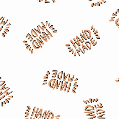 Hand made. Hand-drawn lettering. pattern illustration ornament