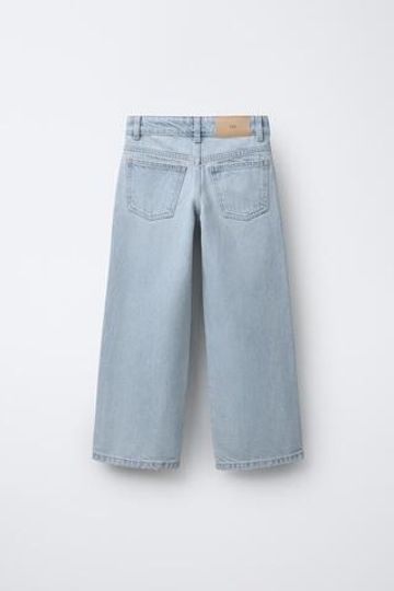 ZARA ДЖИНСЫ WIDE LEG, ГОЛУБОЙ