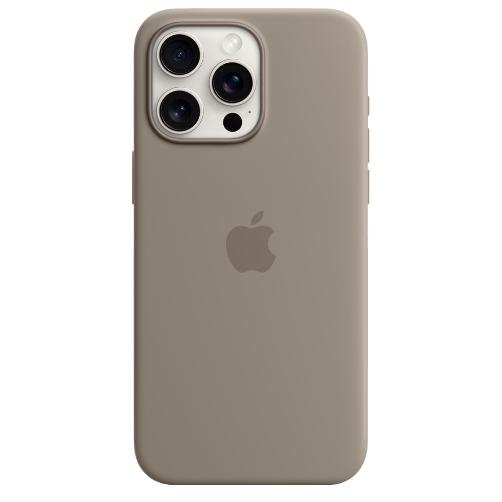 Силиконовый чехол с поддержкой MagSafe Apple Silicone Case для iPhone 15 Pro Max, Clay (Пепельно-коричневый)