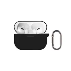Чехол силиконовый Protective Case с карабином для AirPods Pro 3 Черный