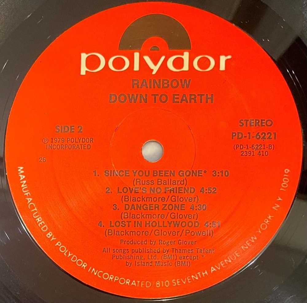 Rainbow - Down To Earth (США 1979г.)