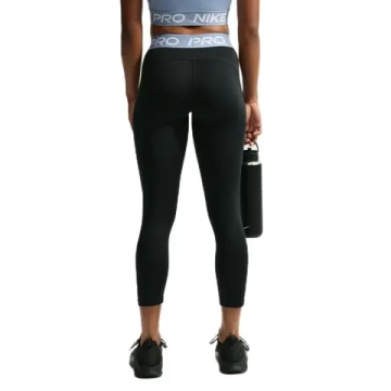 Женские леггинсы Nike Pro Mid-Rise Crop - black/work blue/white