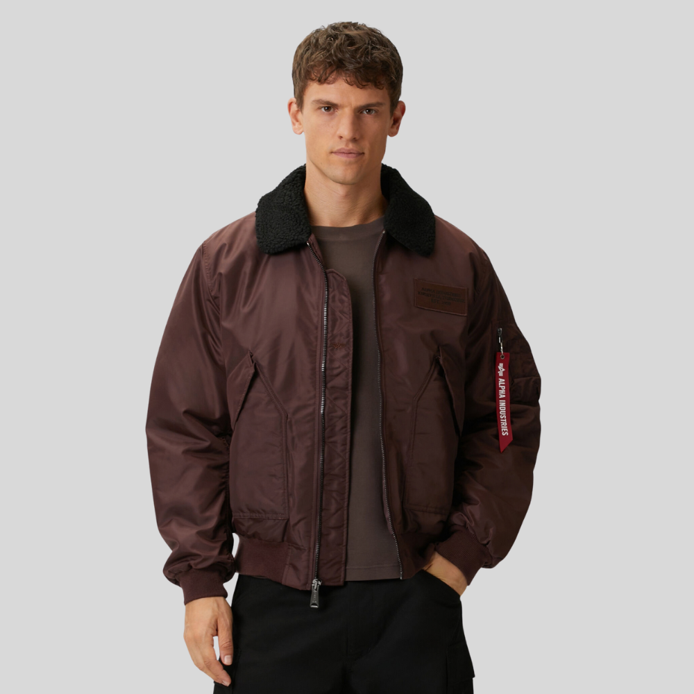Куртка Alpha Industries CWU 45/P Relaxed Fit Flight Jacket Oxford SC Cocoa (Бордово-коричневый))