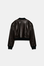 БОМБЕР ИЗ ИСКУССТВЕННОЙ КОЖИ — ZARA