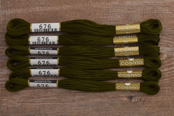 Мулине Lecien Cosmo, цв. 0676 / 6 мот. по 8 метров, в 6 сложений